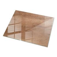 TISCHPLATTE 120x80 cm Natürliche Holzmaserung - Braun, Glas (0.4/120/80cm) - TULUP