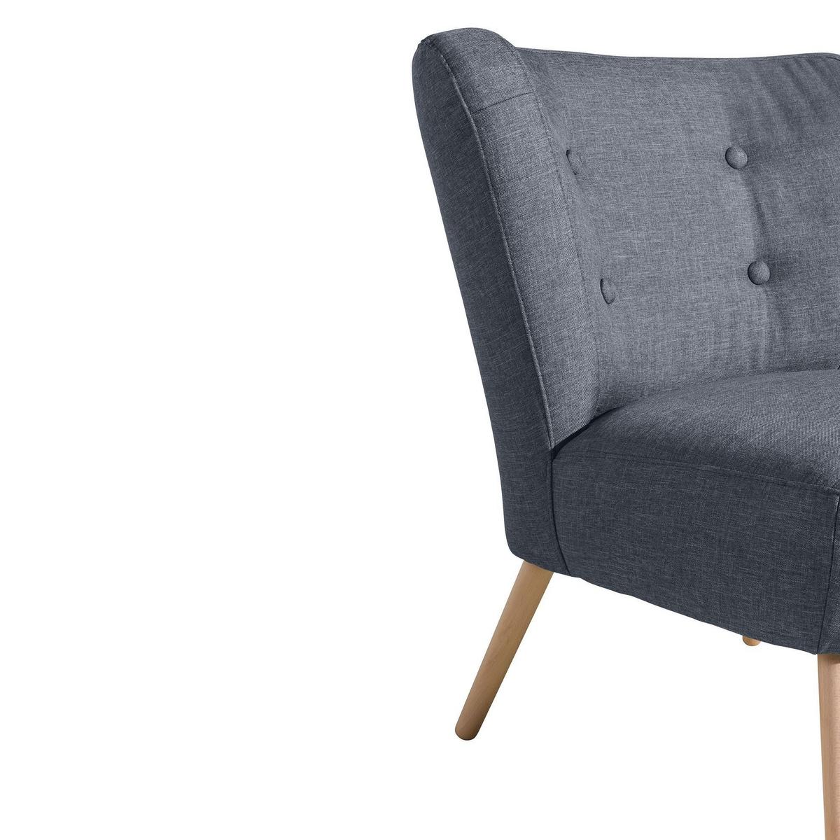 SESSEL Kassi Bezug Flachgewebe Buche natur / denim - Blau, Kunststoff (69/80/68cm) - 58aufmkessel