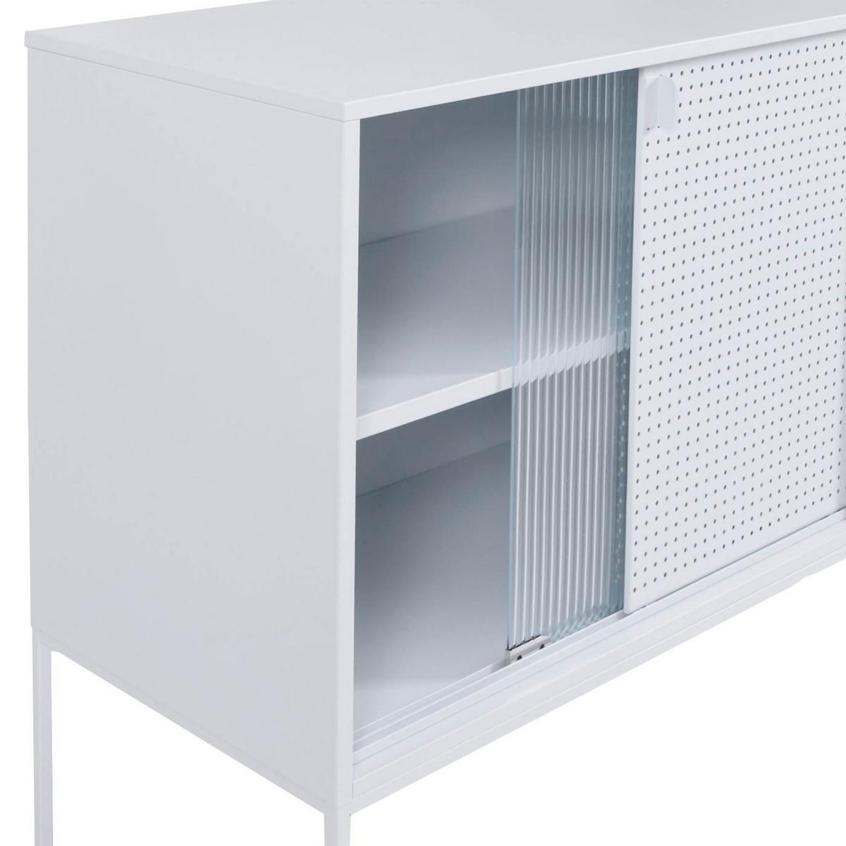 KOMMODE Weiß - Weiß, Metall (80/85/45cm) - MCW