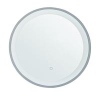 BADSPIEGEL mit LED-Beleuchtung 58 cm Brinay - Silberfarben, Glas (60/60/4cm) - Beliani