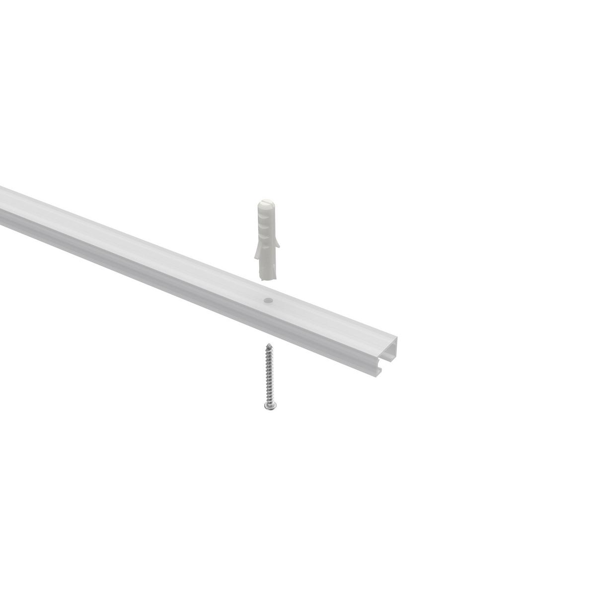 RUNDKOPFSCHRAUBEN 3X30 MM MIT DÜBEL 6X30 MM für Gardinenschiene Primax, Packung 10 Stück - Silberfarben/Weiß, Kunststoff/Metall (3.2/0.6/1cm) - INTERDECO