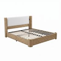 POLSTERBETT Beige Samt King Size 190X200 Stauraumbett mit LED & Gaslift - Beige, Textil (190/200cm) - Urban Meuble