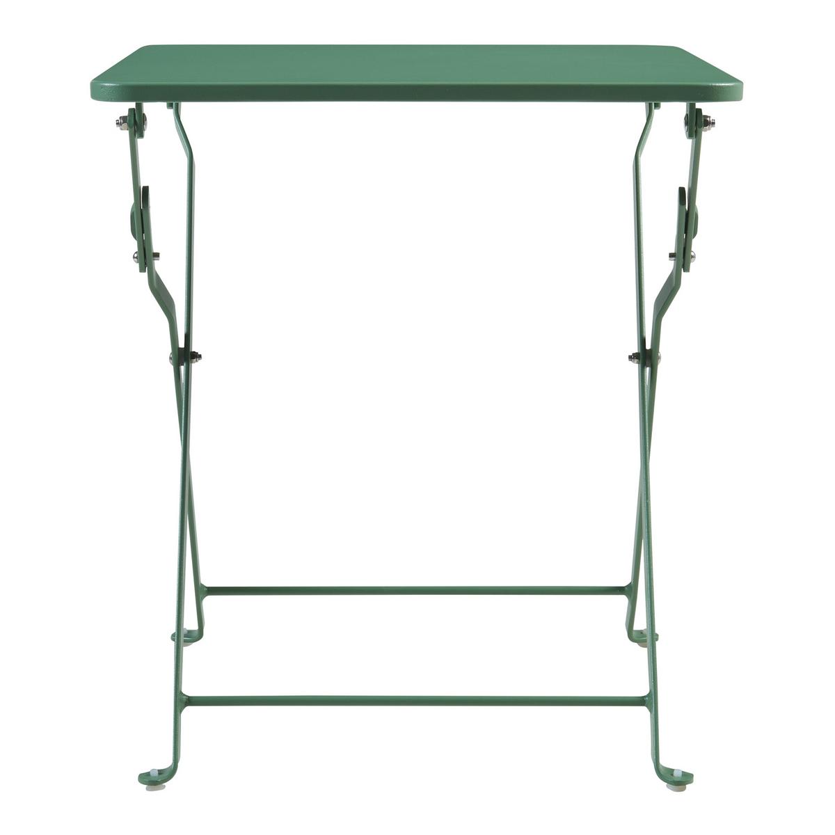 GARTENKLAPPTISCH Vegårshei - Grün, Metall (40/40/45cm) - [en.casa]
