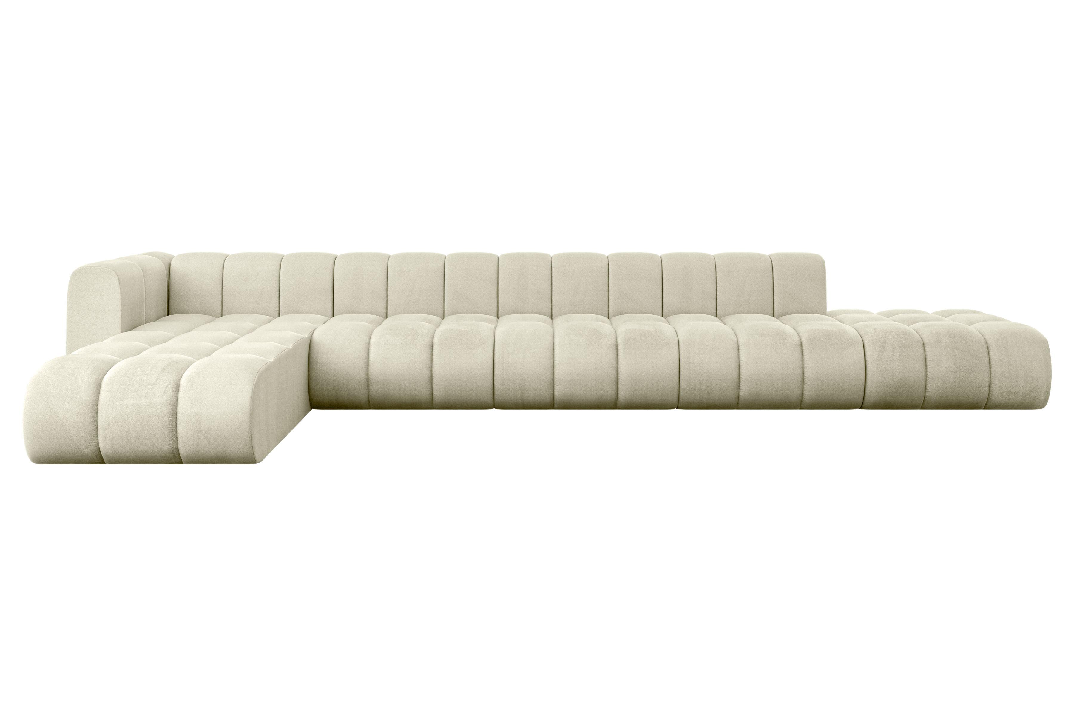 ECKSOFA modulares Sofa Zuvon-L3 - 478x177x70 cm Beige - Beige, Holzwerkstoff/Textil (478/177cm) - ALTDECOR
