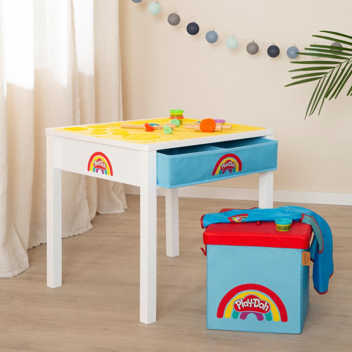 BASTELTISCH roba x Play-Doh - Weiß, Holzwerkstoff (55/54/55cm) - Roba