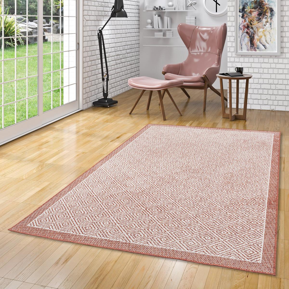 IN & OUTDOOR TEPPICH HAMPTON MELIERT - Terracotta, Textil (140/200cm) - Pergamon