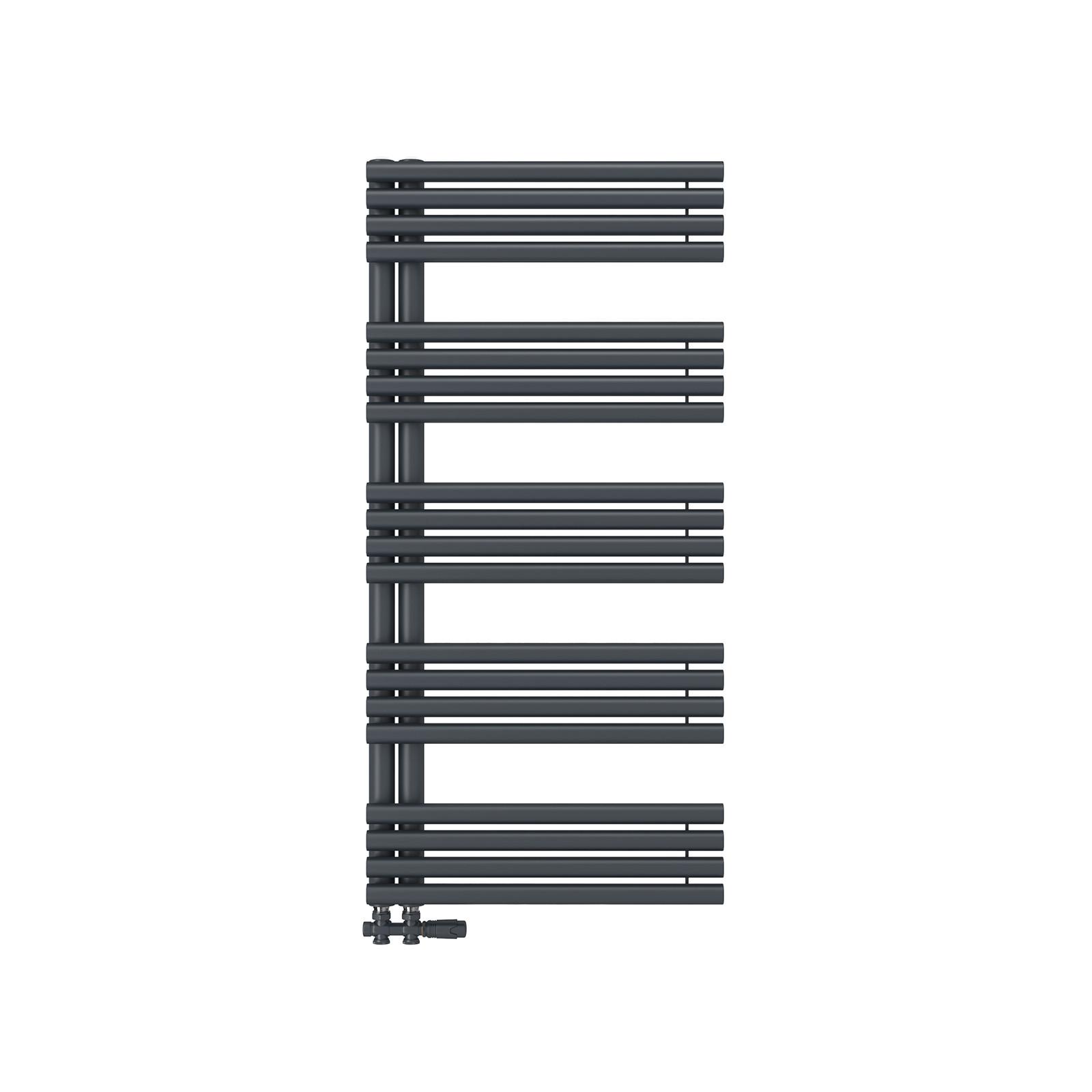 HEIZKÖRPER wasserführend Anthrazit 126,5/60/7,8 cm - Anthrazit, Metall (60/126.5/5.9cm) - EMKE