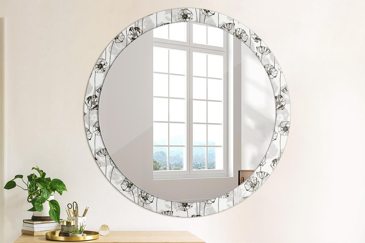 SPIEGEL Rund Ø 100 cm mit Aufdruck - Weiß, Glas (100/100/0.4cm) - Wallfluent
