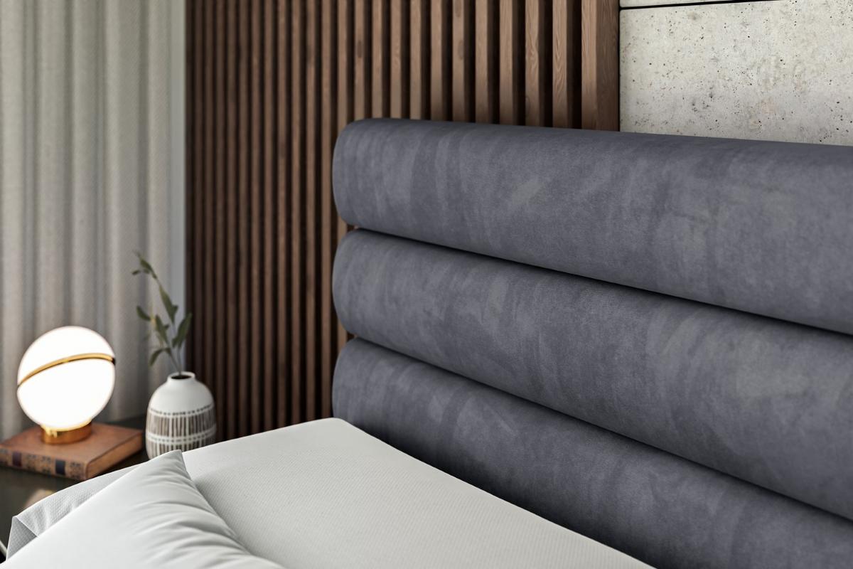 BOXSPRINGBETT CELESTIA-Z KING - 140x200 - H3/H4 - Dunkelgrau - Dunkelgrau, Holzwerkstoff (140/200cm) - ALTDECOR