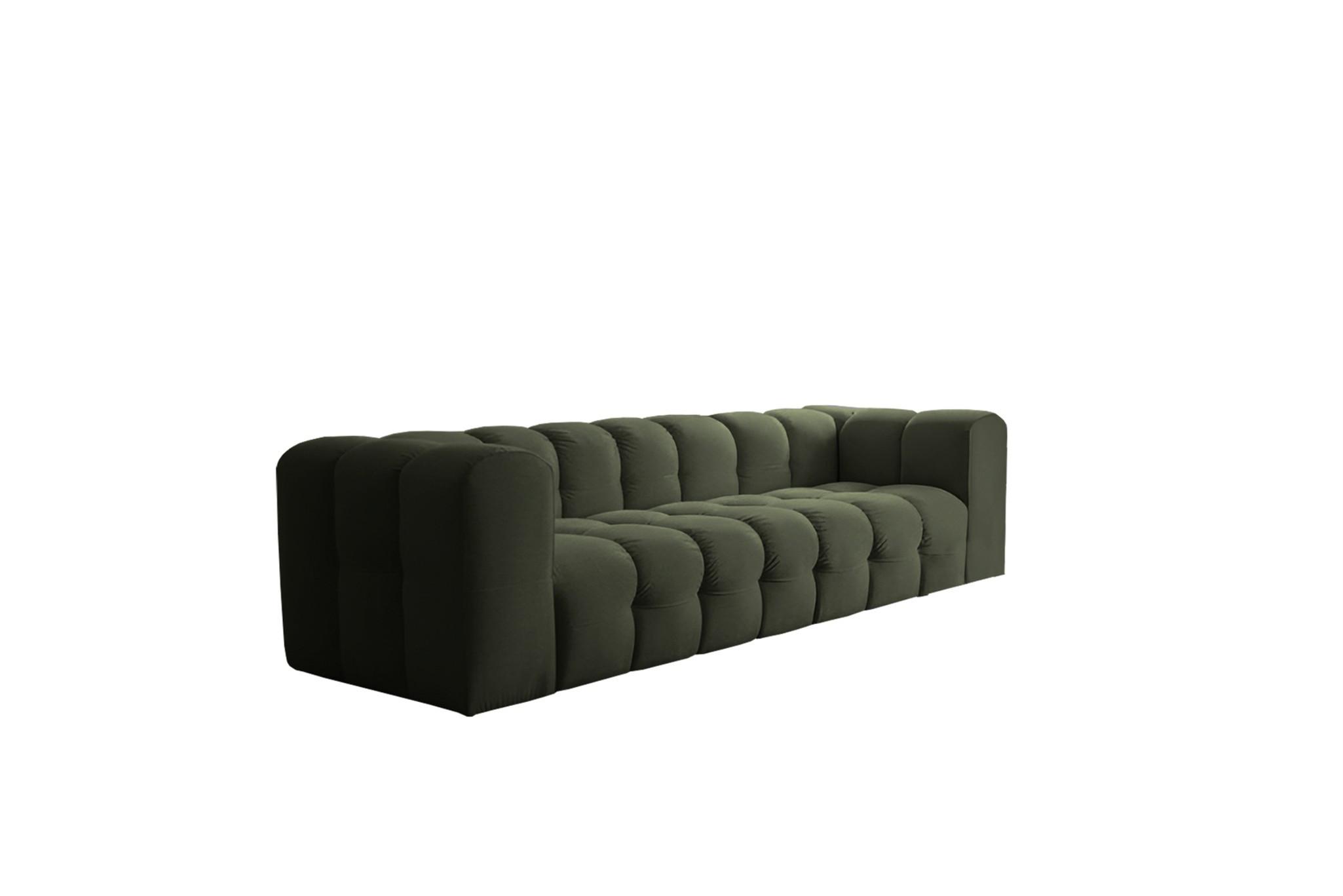 SOFA 4-sitzer Solvie In Tiffani - Grün, Holzwerkstoff/Textil (250/75/106cm) - Fun Möbel