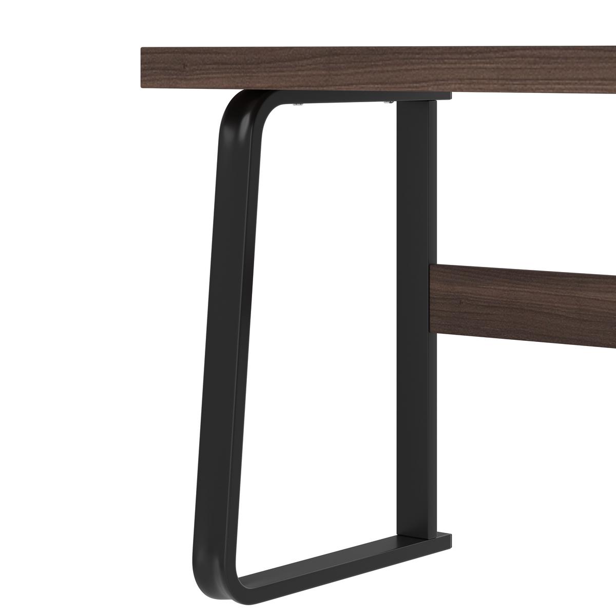 BÜROSCHREIBTISCH braun, Stahl, 3 Schubladen - Walnussfarben, Holzwerkstoff (54/161/76.4cm) - Urban Meuble