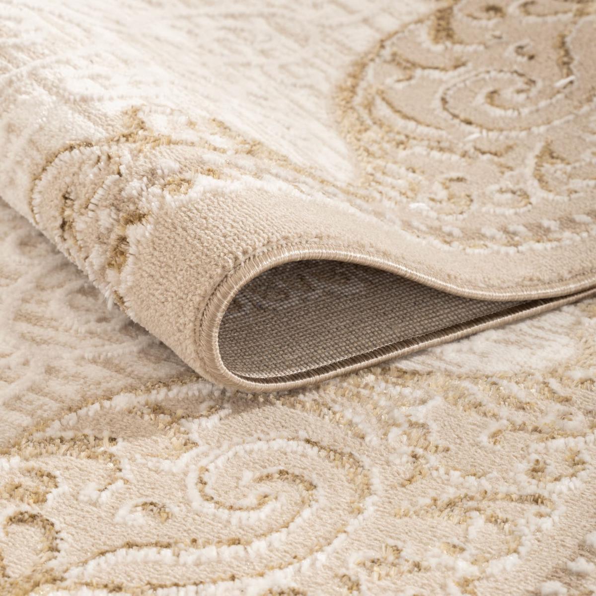 KURZFLORTEPPICH, orientalisch, aus Polyester, Beige, 200 x 280 cm - Beige, Textil (280/200cm) - KADIMA DESIGN