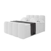 BOXBETT mit Matratze H3|H4 und Lattenrost - NINA-Z KING - 200x200 cm Quelle - Weiß - Weiß, Holzwerkstoff (200/200cm) - ALTDECOR
