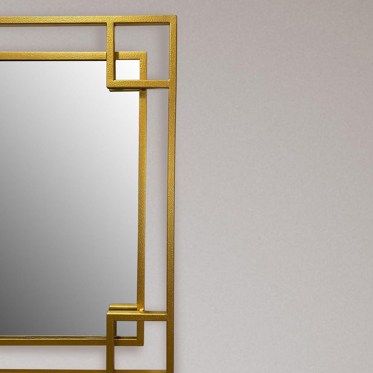WANDSPIEGEL mit Rahmen Quadratisch Metall Eisen, Gold 60x3x60 cm - Goldfarben, Glas (60/60/3cm) - KADIMA DESIGN