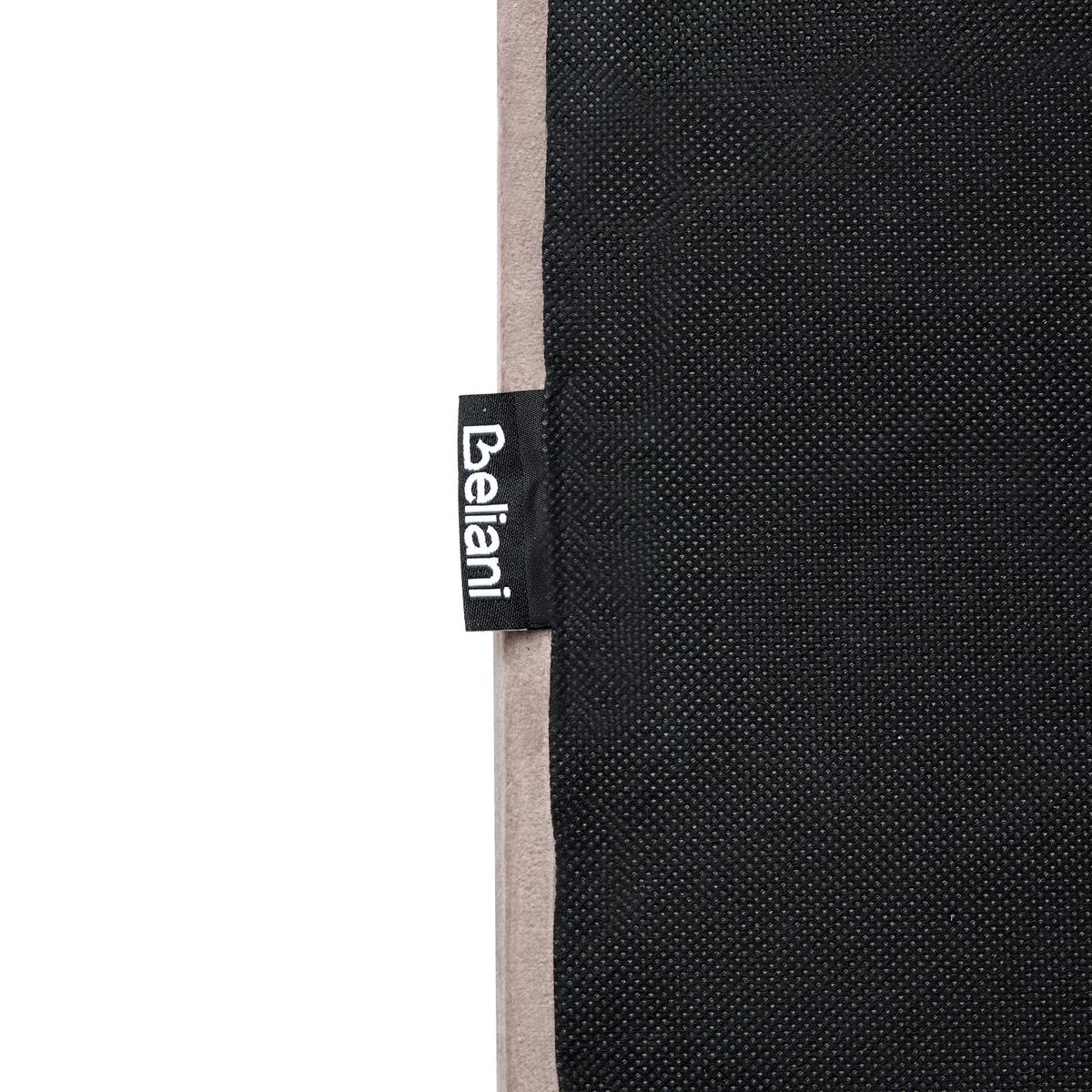 BETT mit Lattenrost 160/200 cm Taupe Vincennes - Taupe/Schwarz, Textil (160/200cm) - Beliani