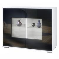 KOMMODE Grömitz Schwarz Hochglanz - Schwarz Hochglanz, Holzwerkstoff (92.5/75.5/35cm) - Vladon