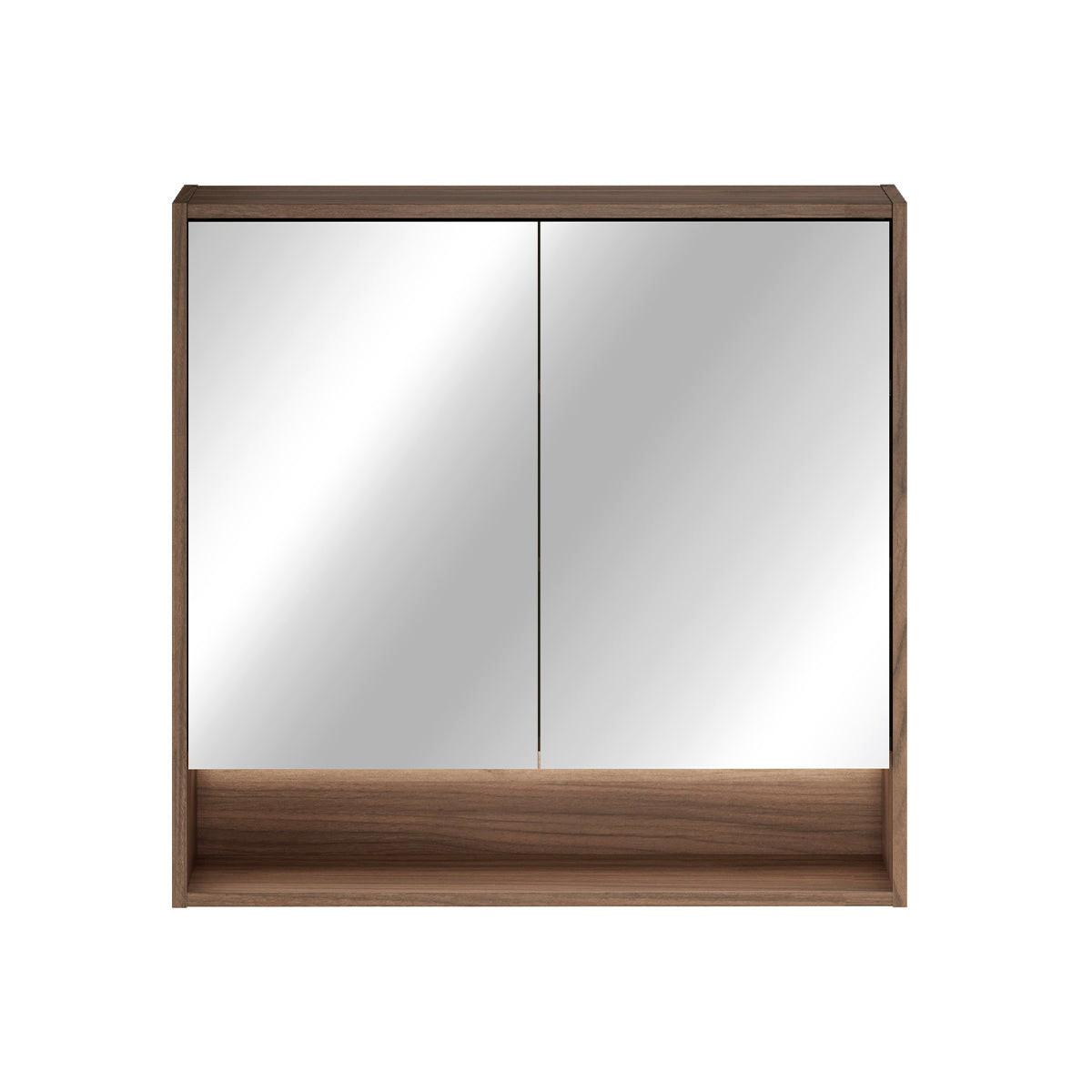 BADMÖBEL 81cm 2er-Set Dunkles Holz - Braun, Holzwerkstoff (81/52/46cm) - Petits-meubles