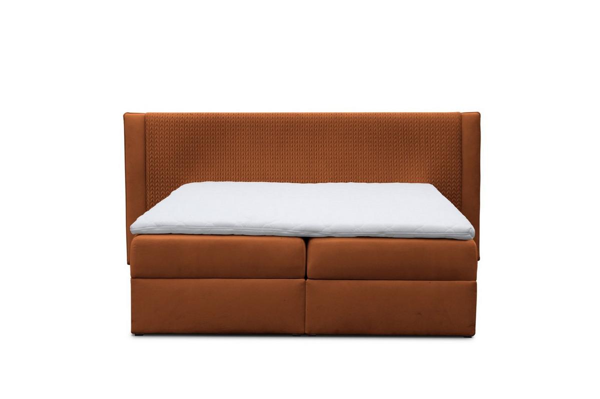 BOXBETT Cedric In Magic Velvet - Rotbraun, Holzwerkstoff/Textil (160/200cm) - Fun Möbel