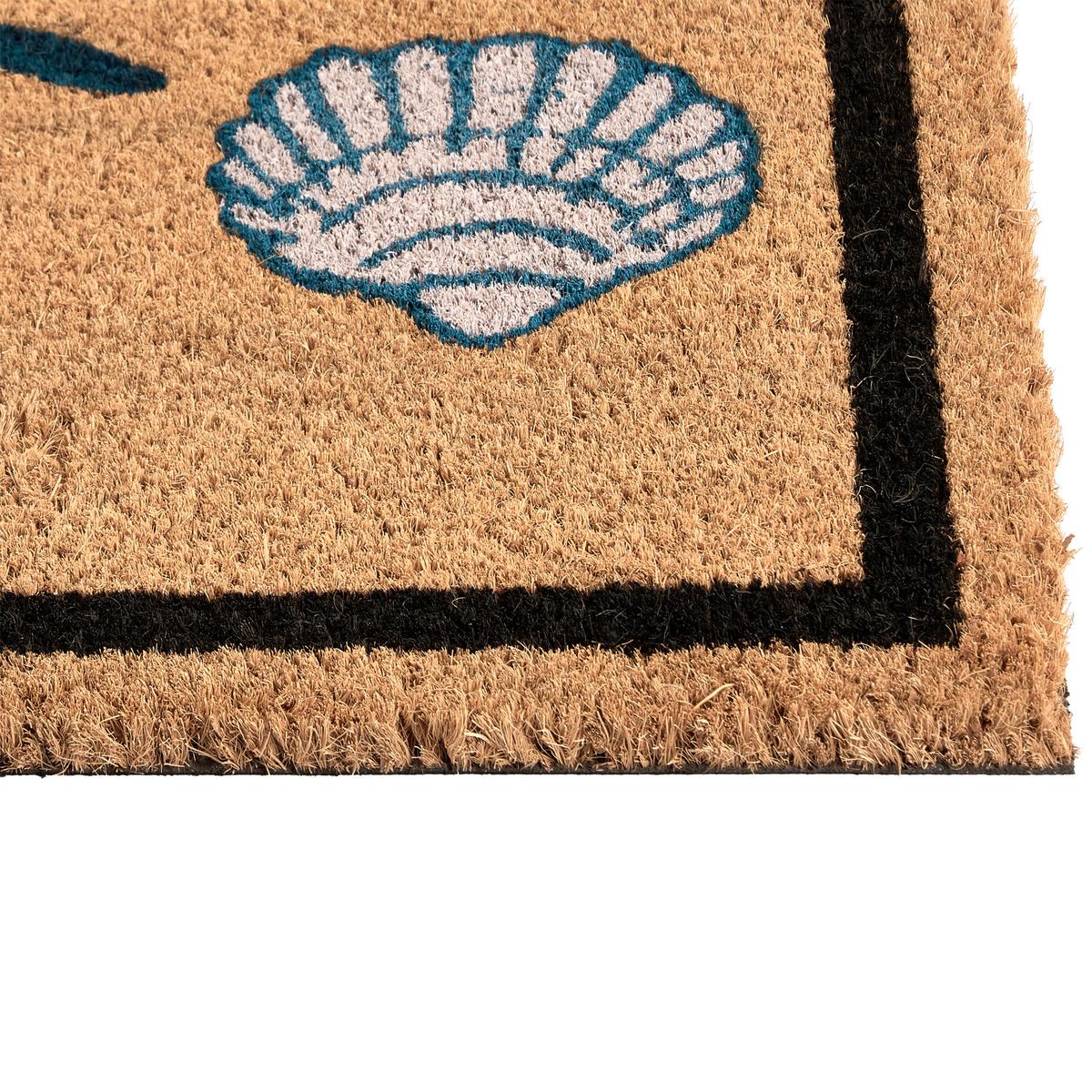 FUSSMATTE Naturfarben 40/60 cm Kokosfasern Panabo - Naturfarben, Textil (40/60cm) - Beliani