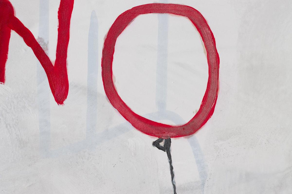 ACRYLBILD HANDGEMALT 120/60 cm - Rot, Holz/Textil (120/60cm) - KUNSTLOFT