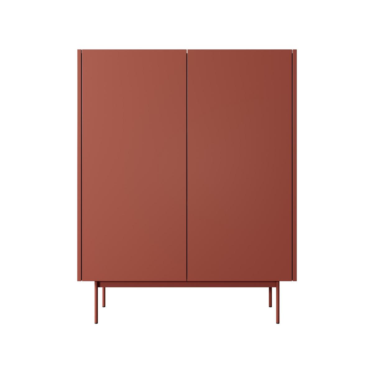 HIGHBOARD COLORE 97/122/37 cm mit 2 Türen Rot - Rot, Holzwerkstoff (97/122/37cm) - MASSENO
