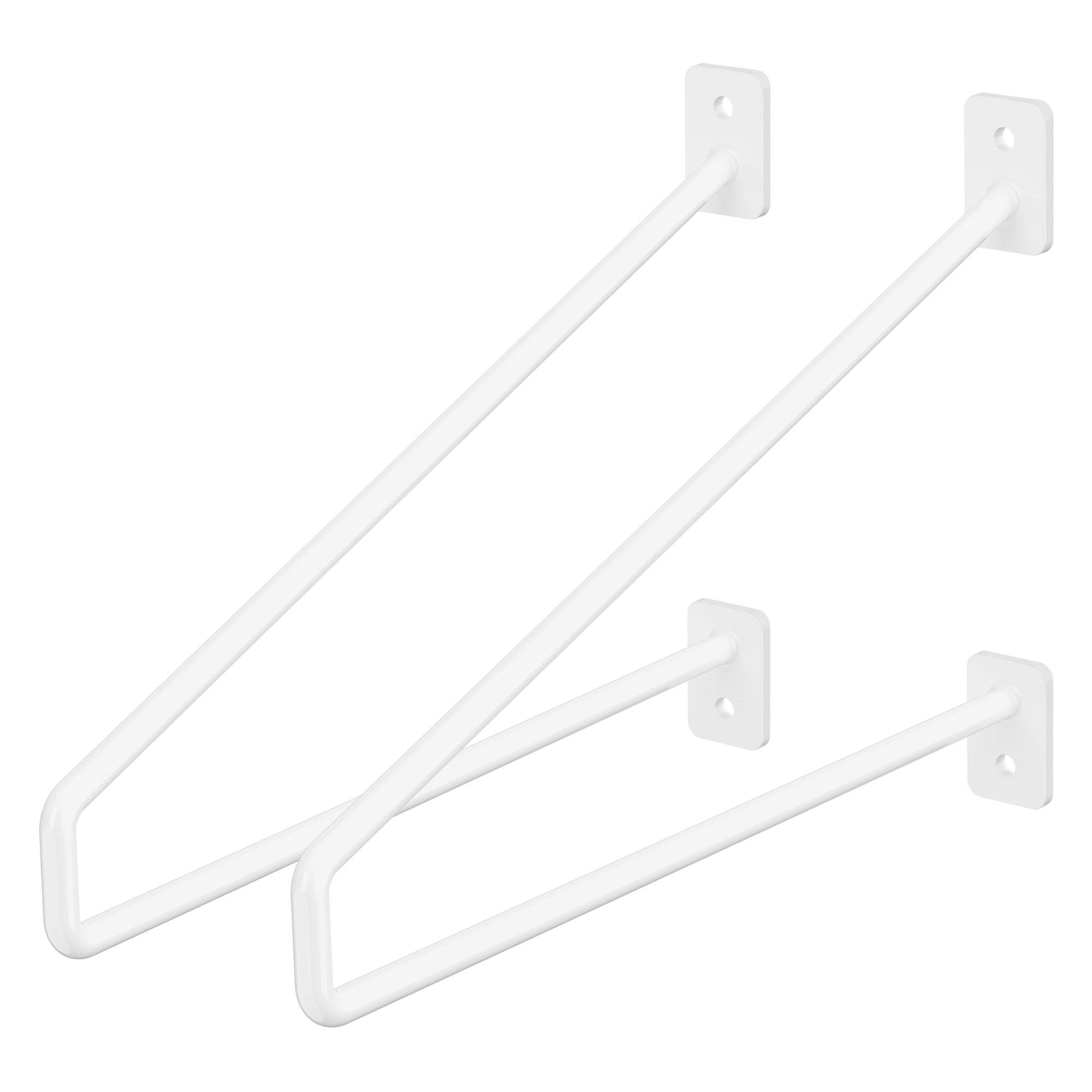 REGALHALTERUNG - Weiß, Metall (18/2.3/26.5cm) - ML-DESIGN