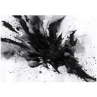 FOTOTAPETE Abstrakt Malen Schwarz und Weiß 300x210 cm - Multicolor, Papier (300/210cm) - Wallarena