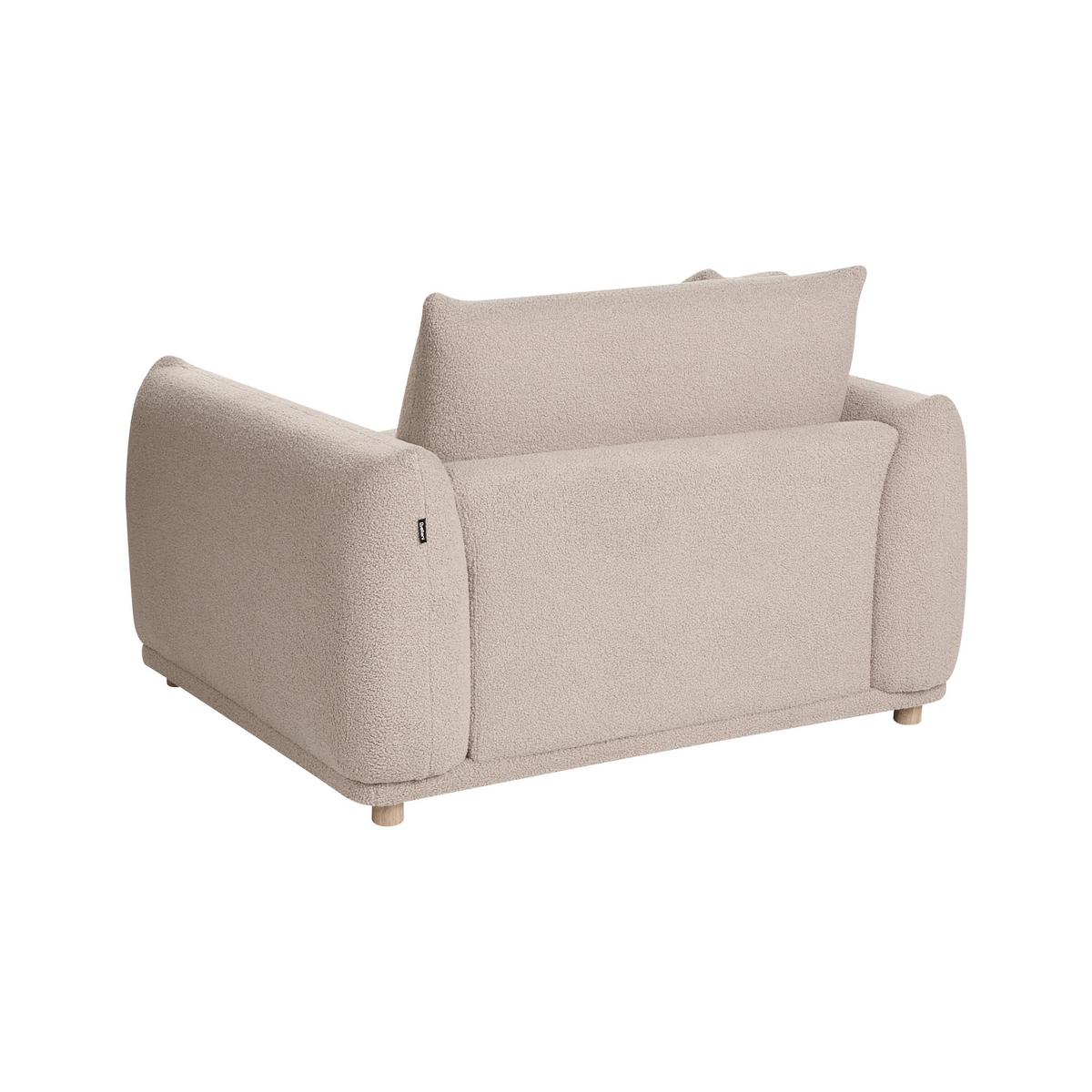 SESSEL Bouclé Beige Jubek - Beige, Textil (120/81/104cm) - Beliani
