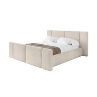 POLSTERBETT mit Bettkasten, Fußteil und Lattenrost, Bett mit Matratze H3/H4 - RIVO-Z 180x200 Beige - Ecru, Holzwerkstoff/Textil (180/200cm) - ALTDECOR