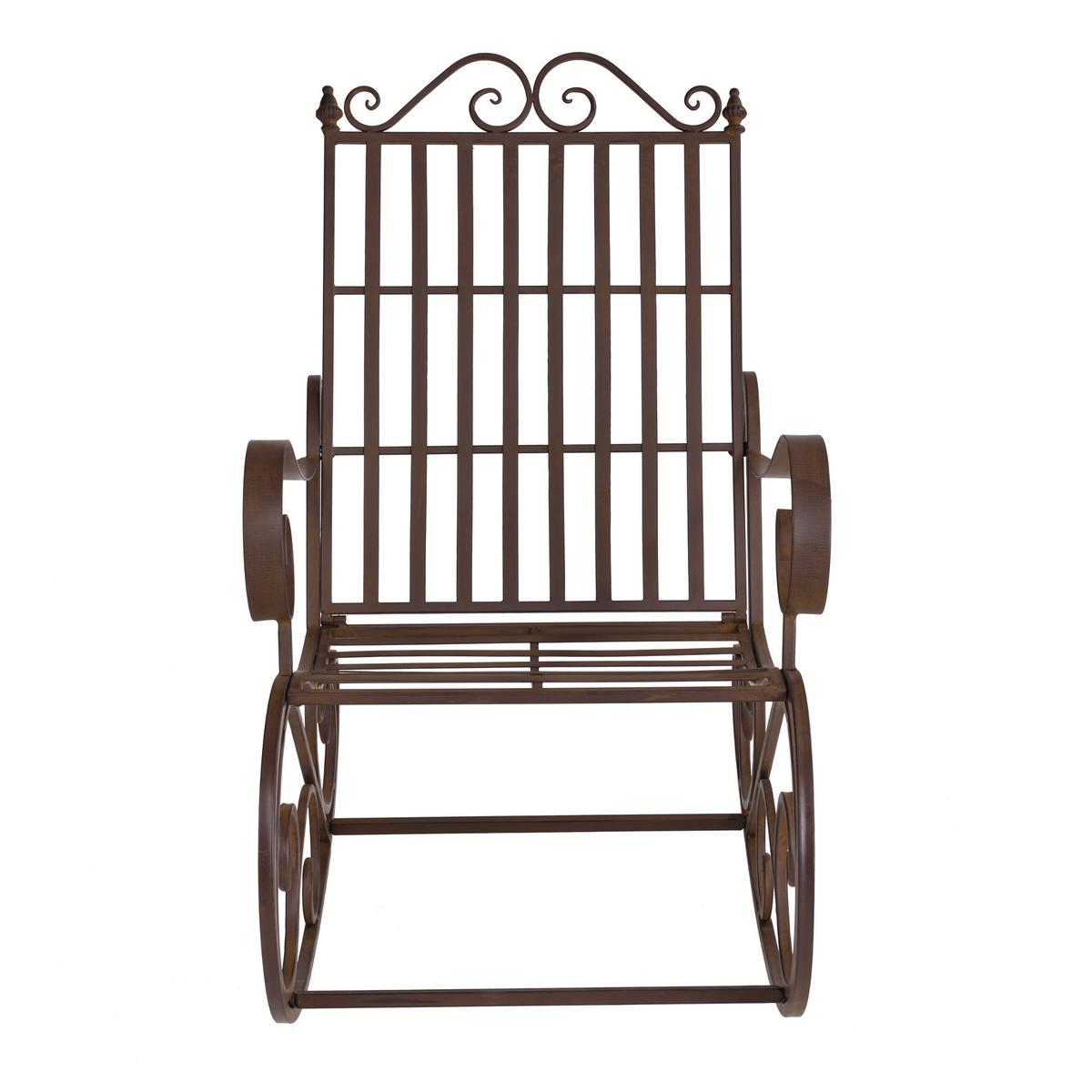 SCHAUKELSTUHL Geraldton - Braun, Metall (59/92/90cm) - [en.casa]