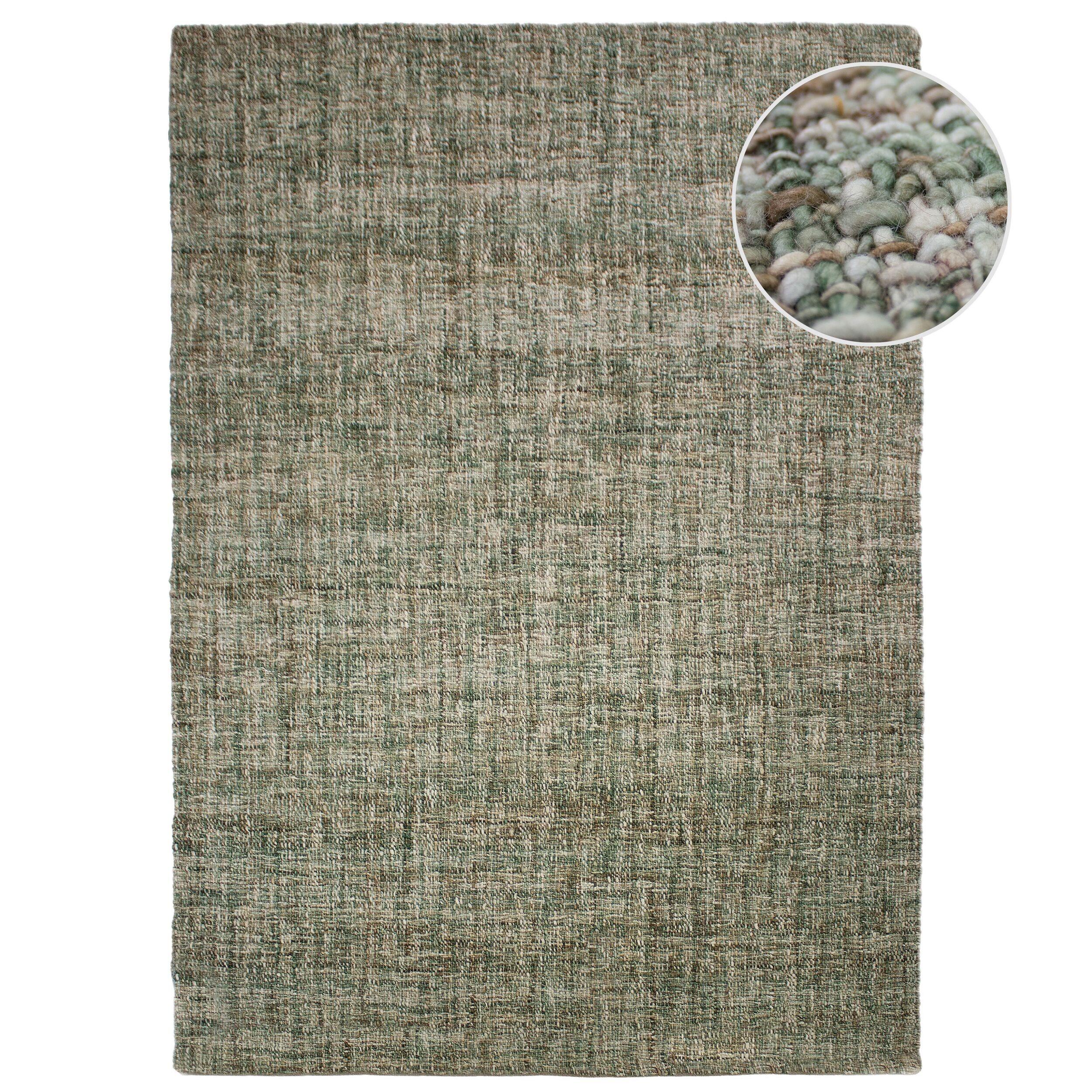 WOLLTEPPICH OTLEY, einfarbig, Grün, 200 x 290 cm - Grün, Textil (290/200cm) - KADIMA DESIGN