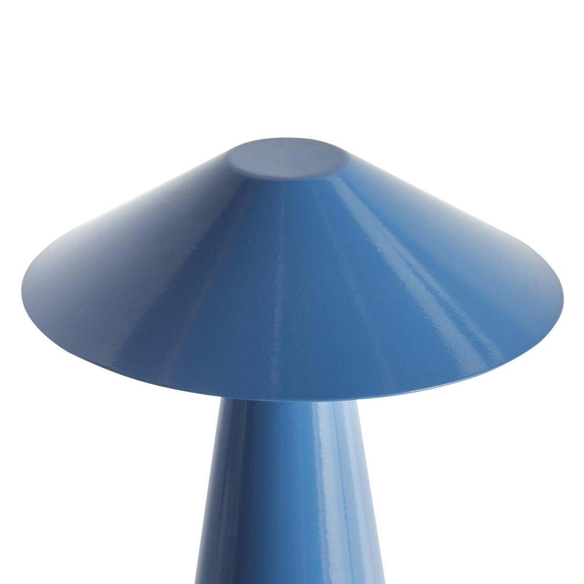 LED-TISCHLEUCHTE Blau/Schwarz/Weiß/Silber Apayao - Blau/Silberfarben, Metall (18/18/29cm) - Beliani