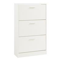 SCHUHSCHRANK Sykkylven - Weiß, Holzwerkstoff (60/103/24cm) - [en.casa]