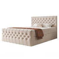 BOXBETT JOLIE 180x200 cm mit Matratze, Creme - Creme, Textil (180/200cm) - Idohome