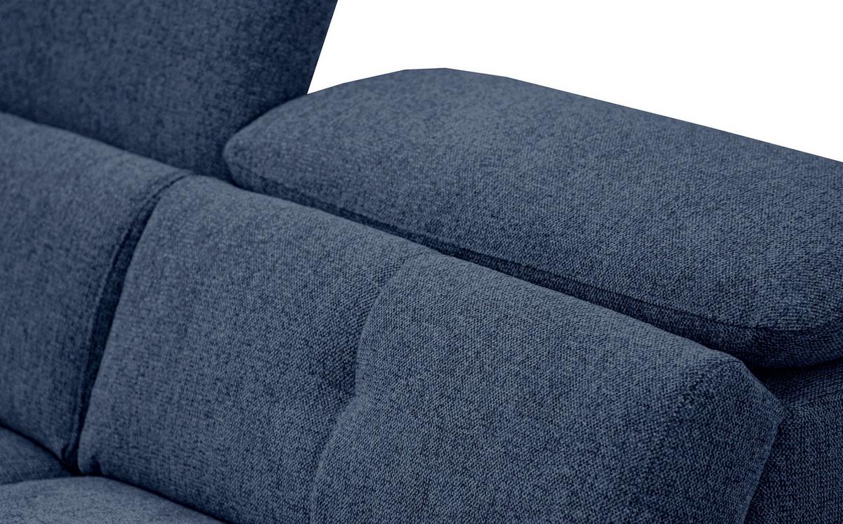 SOFA AVENA 3-Sitzer mit 1 Relaxfunktion, dunkelblau - Dunkelblau, Holzwerkstoff/Textil (204/80/108cm) - Wozimo