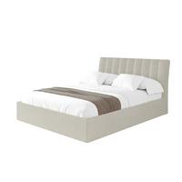 POLSTERBETT mit Bettkasten und Lattenrost, Boxbett ohne Matratze - ILAN 140x200 Creme - Creme, Holzwerkstoff/Textil (140/200cm) - ALTDECOR