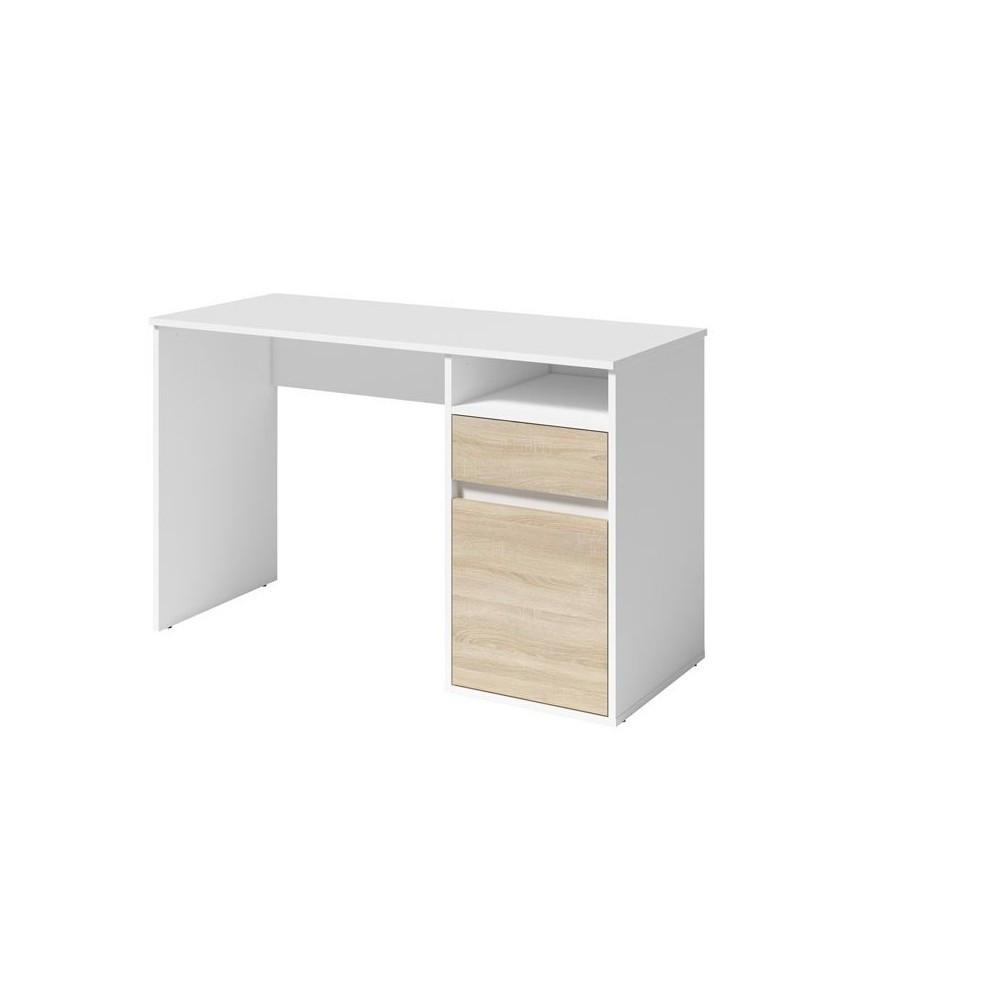 SCHREIBTISCH REGIS 120x53x75,5 cm Bürotisch Computertisch, Weiß - Weiß, Holzwerkstoff (53/120/75.5cm) - MASSENO