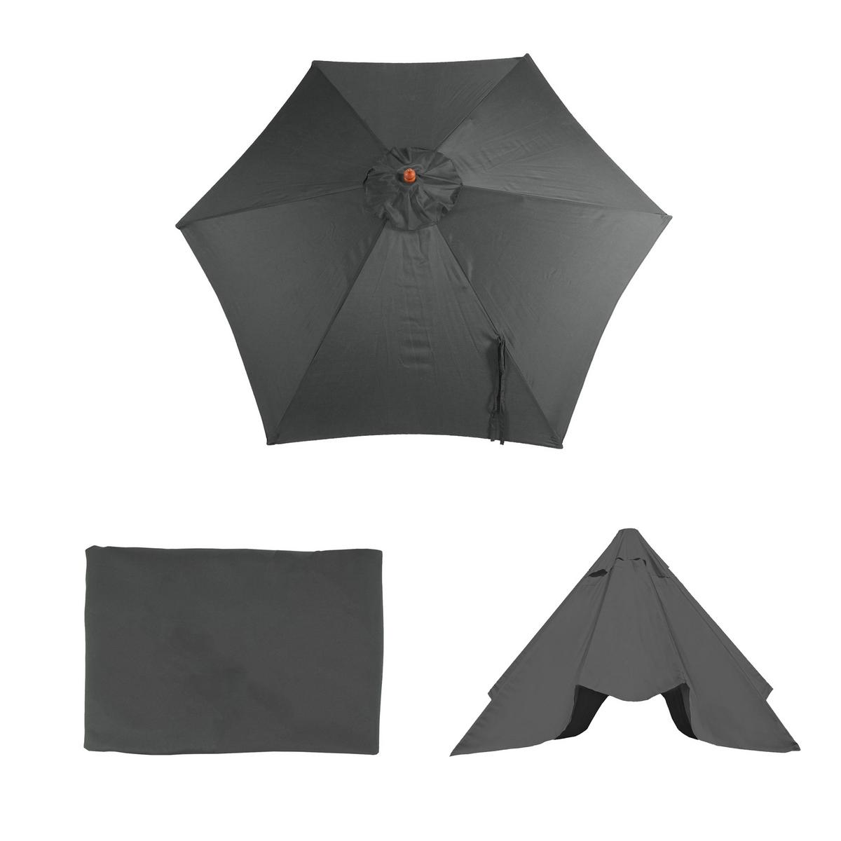 ERSATZ-BEZUG FÜR SCHIRM Anthrazit - Anthrazit, Textil (290/290cm) - MCW