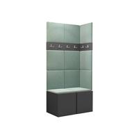 GARDEROBEN-SET Orion I - Graphitfarben/Mintgrün, Holzwerkstoff/Kunststoff (84/186/46cm) - MIRJAN24