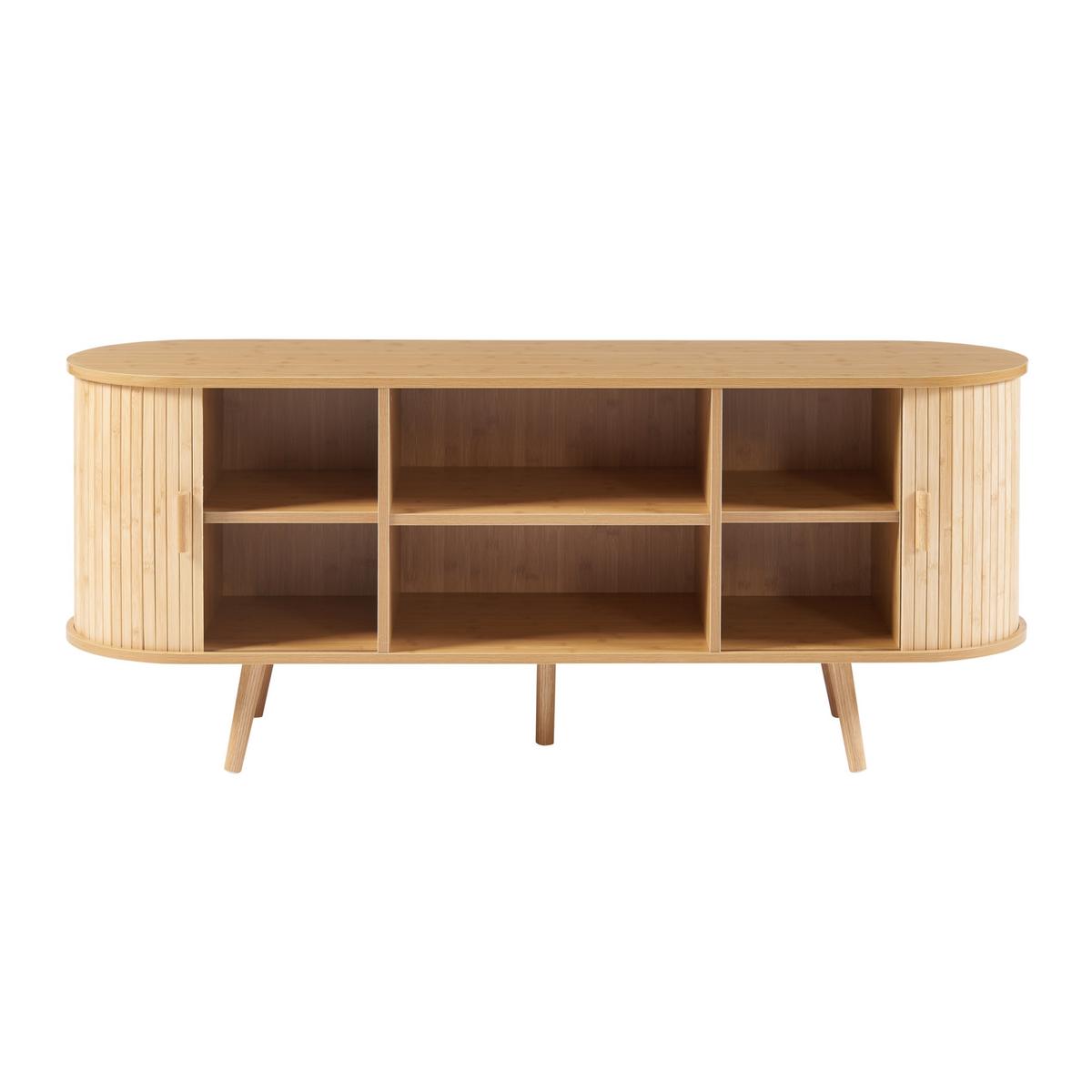 LOWBOARD Nordkapp - Naturfarben, Holz/Holzwerkstoff (140/56/40cm) - [en.casa]