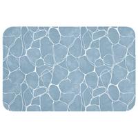 WC-VORLEGER Organisch - Muster - Blau Toilettenteppich 80x50 cm - Hellblau, Textil (80/1cm) - OnlyWow