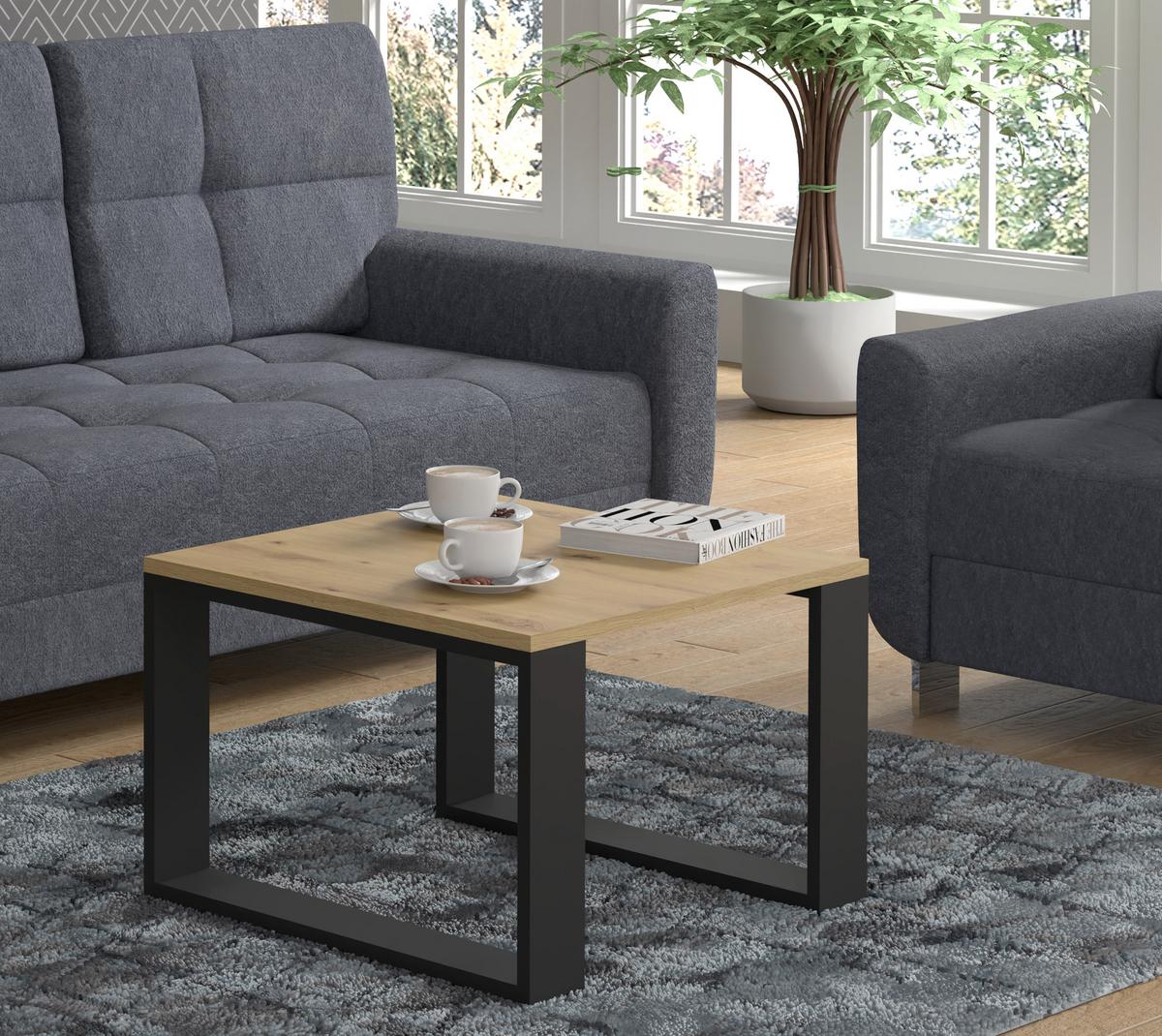 COUCHTISCH Artisan, Schwarz 60/40/60 - Schwarz, Holzwerkstoff (60/60/40cm) - RAUMHIRSCH FURNITURE