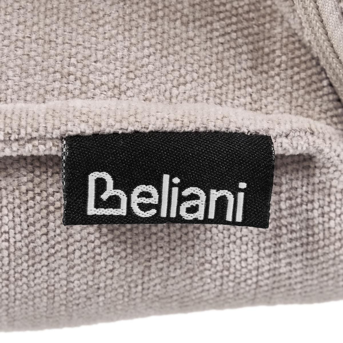 STUHL 2er-Set drehbar Chenillegewebe Beige Worcester - Beige/Schwarz, Textil/Metall (48/80/65cm) - Beliani