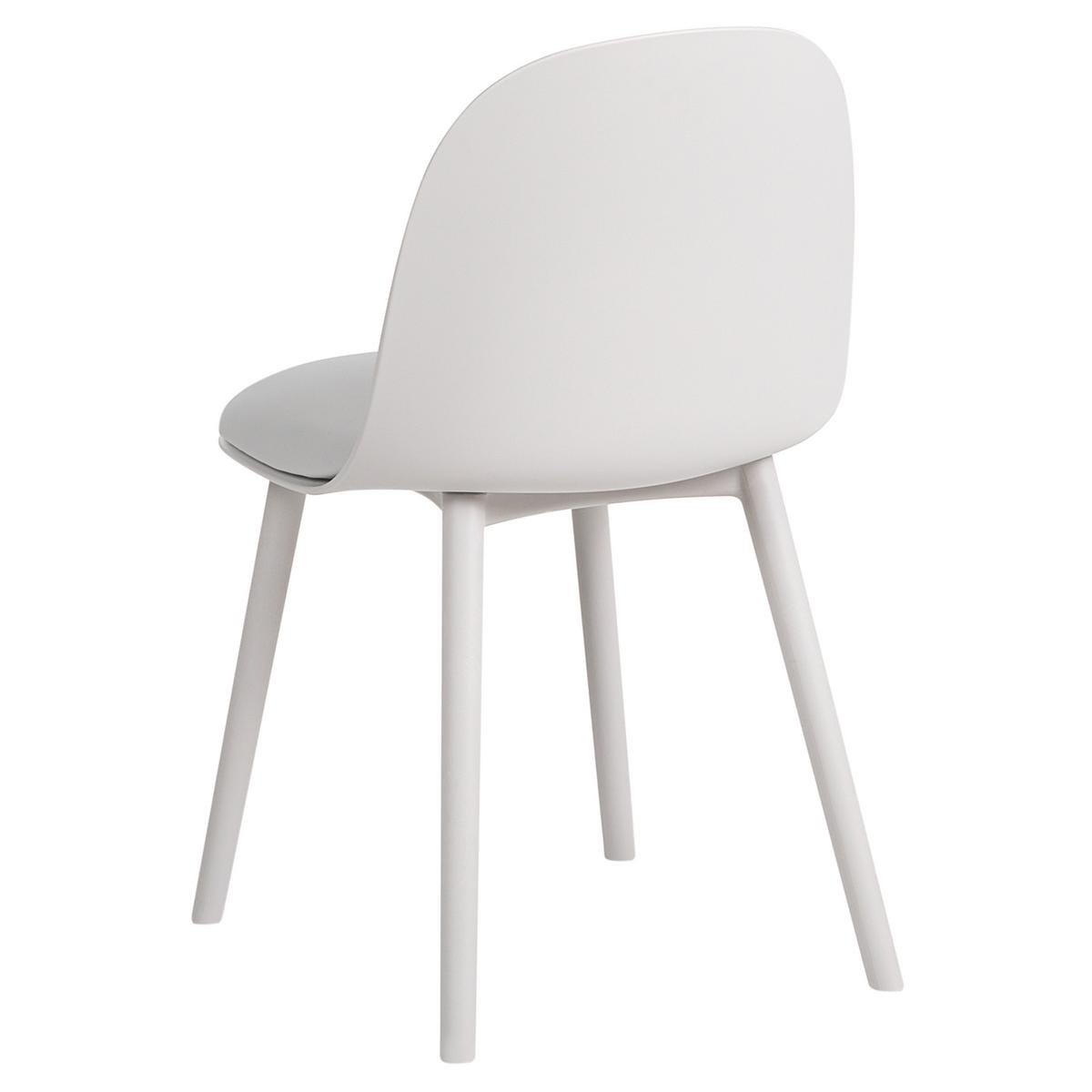 ESSZIMMERSTUHL 2er Set Kunstleder Hellgrau Ankeny - Hellgrau/Grau, Kunststoff (46/80/48cm) - Beliani