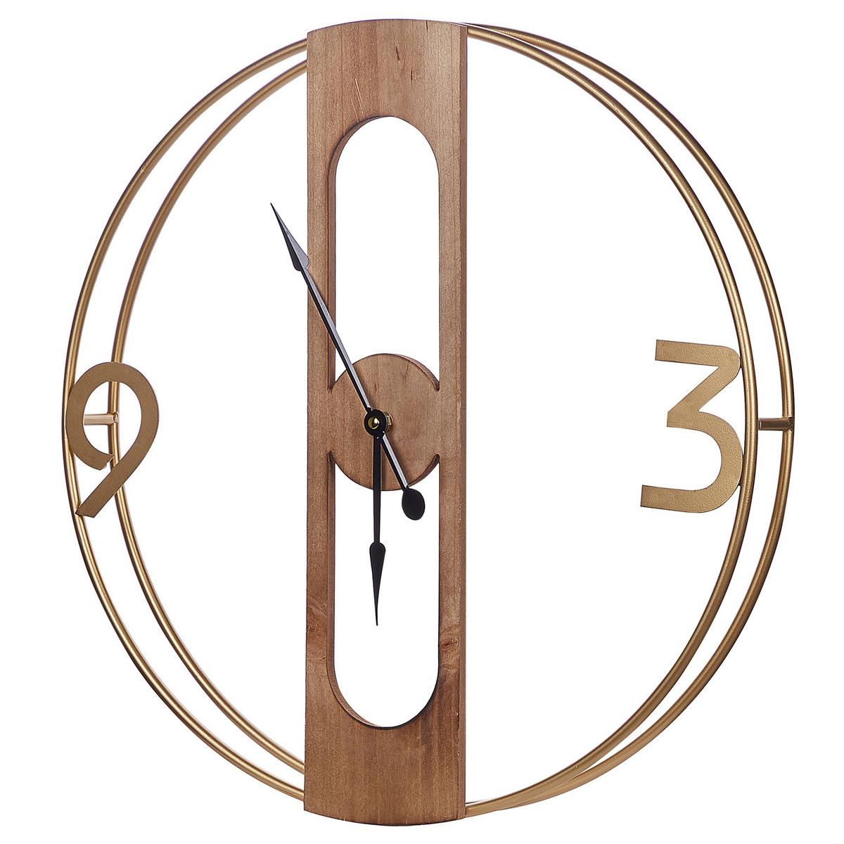 WANDUHR heller holzfarbton Mulhouse - Hellbraun, Holzwerkstoff (50/50/2cm) - Beliani