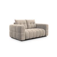 SOFA CLOUDI 2-Sitzer, beige - Beige/Schwarz, Holz/Textil (181/89/104cm) - Wozimo