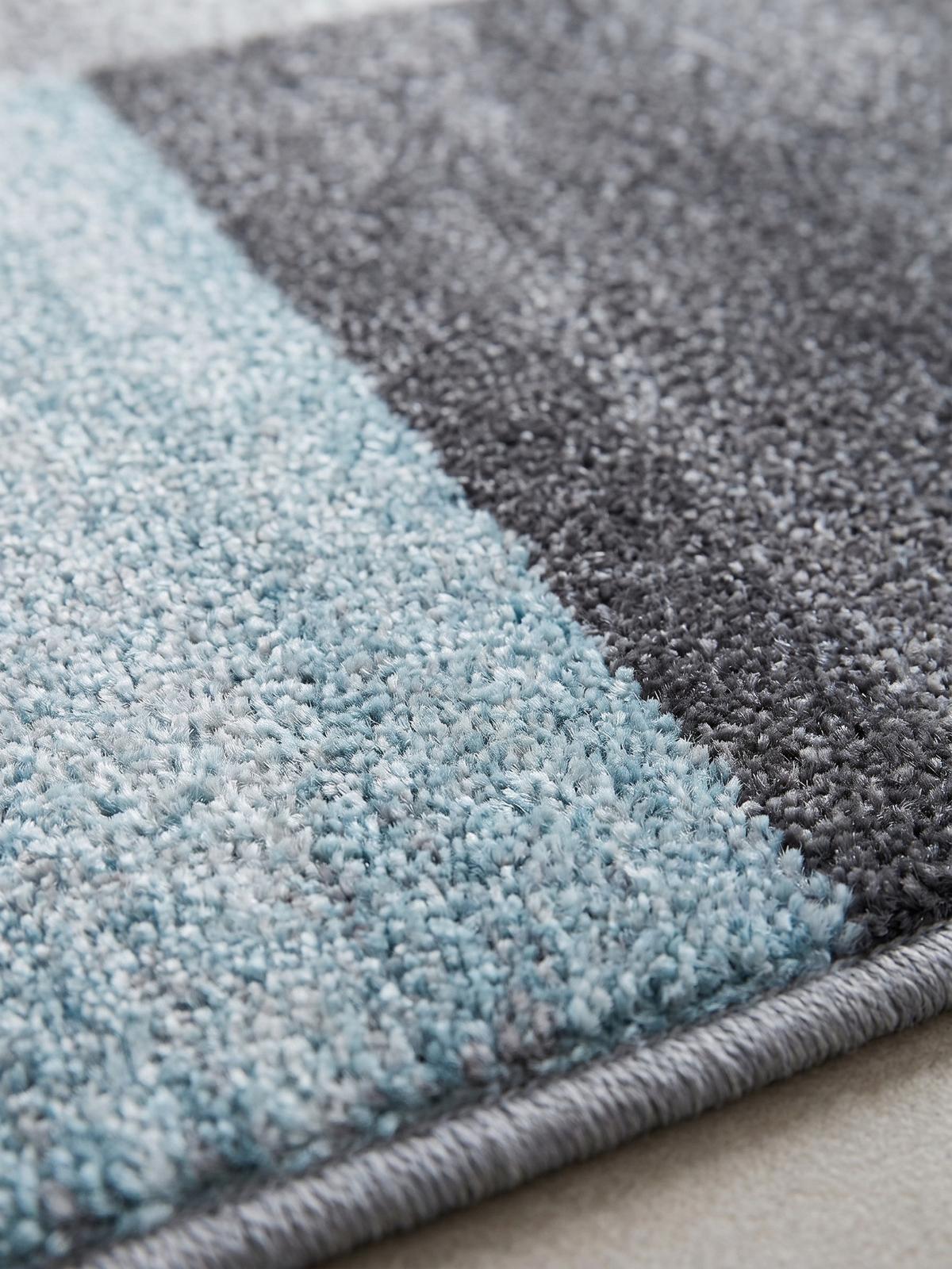 TEPPICH Kurzflor SOLDA in Blau, kariert, 140 x 200 cm - Blau, Textil (140/200cm) - KADIMA DESIGN