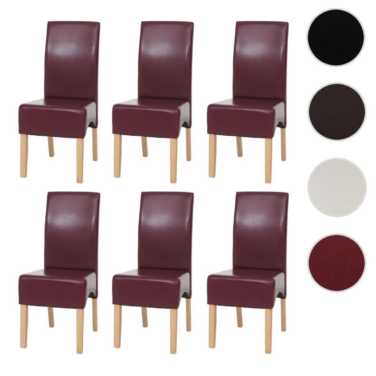 ESSZIMMERSTUHL Rot 6er-Set - Rot, Holz (44/102/54cm) - MCW