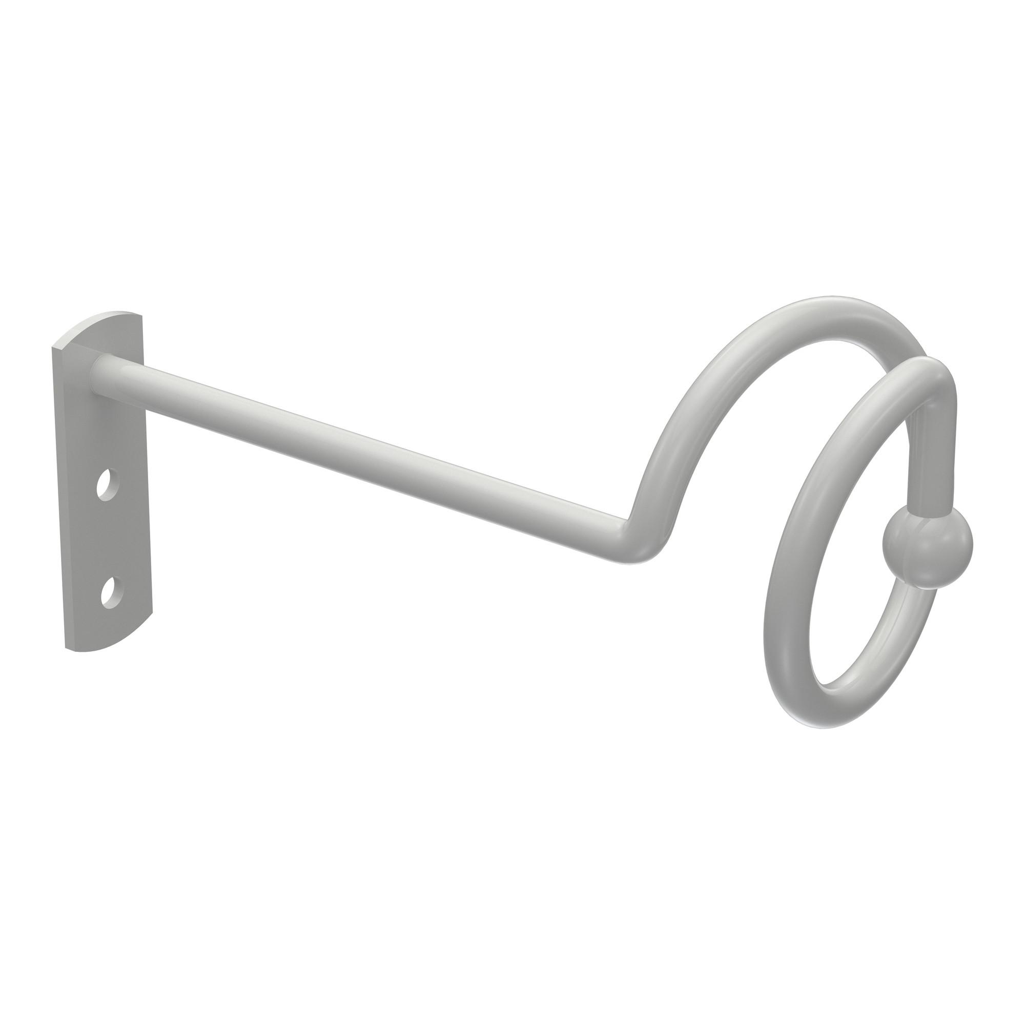 DRAPIERHAKEN für Gardinen / Vorhänge, Weiß, Packung 1 Paar - Weiß, Metall (13.8/5.8/5.8cm) - INTERDECO