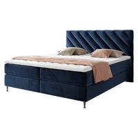BOXBETT Enzo - H3 - Blau/Schwarz, Holz/Textil (180/200cm) - MIRJAN24